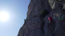 Sortie escalade du CAF de Perpignan sur le secteur Gratounette - photo de Antoine Pujol