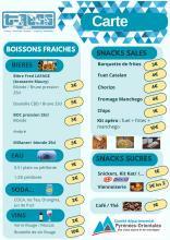 Carte boisson & snack