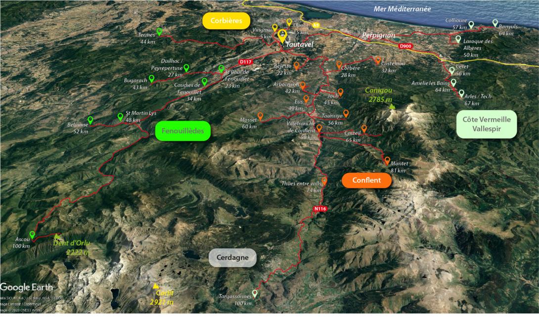 Carte des secteurs